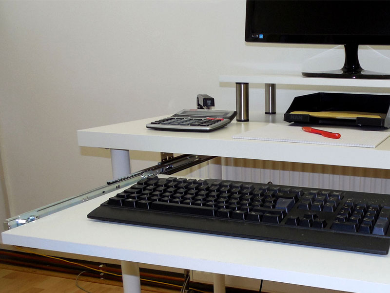 Tastaturauszug  weiss 60x40 cm Nutzhöhe 47mm Schublade Auszug für Tastatur 