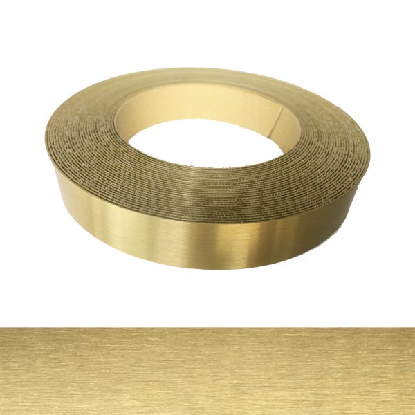 Umleimer, Kantenumleimer - Metalloptik gold, gebürstet, ABS - 22 mm x 10 m