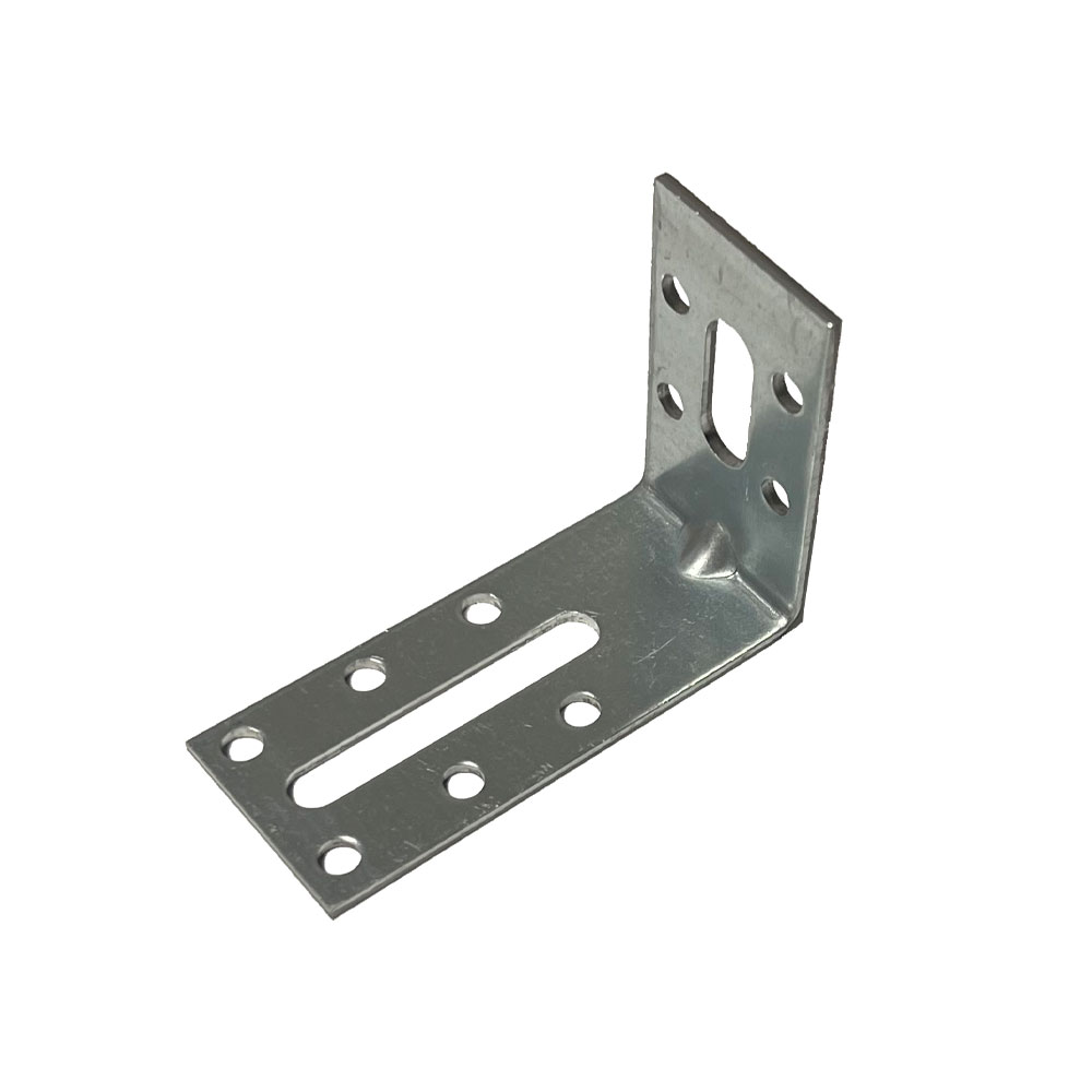 Winkelverbinder mit Langloch, 70 x 50 x 30 mm, verzinkt - 1 Stück, Lochplatten - Flachverbinder, Winkel, Befestigungstechnik