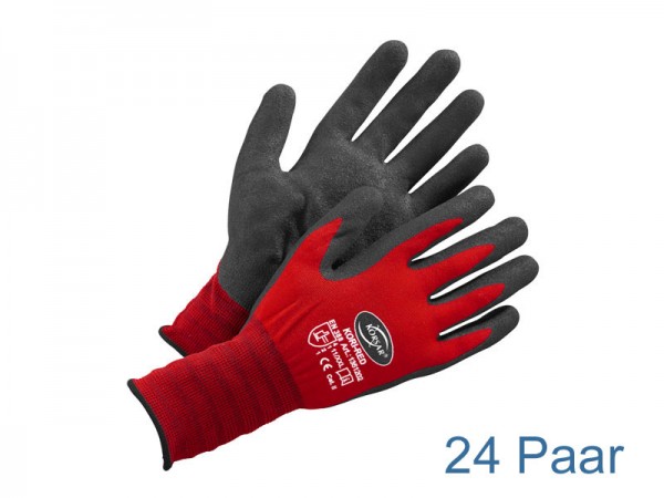 Handschuhe Nitril - rot / schwarz - KORSAR® Kori-Red Größe 10 / XL - 24 Paar